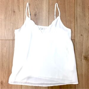 Socialite White Spaghetti Strap Top shirt professional workwear small